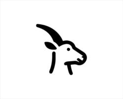 Goat head icon on white background vector