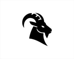 Goat head icon on white background vector