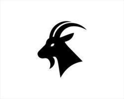 Goat head icon on white background vector