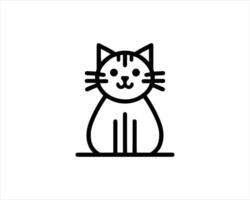A cat icon on a white background vector