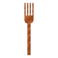 Wooden fork representing sustainable eating and eco friendly practices vector