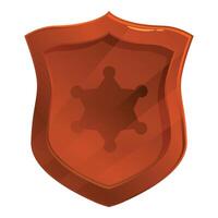 Sheriff badge protecting and serving justice with courage and integrity vector