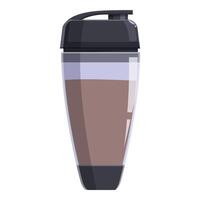 Protein shake in a shaker bottle isolated on white background vector