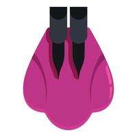 Nail polish dripping from brush forming heart shape on white background vector