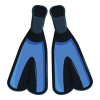 Blue diving fins for underwater exploration and snorkeling adventures vector