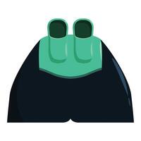 Modern diving fins for underwater exploration enhancing swimming experience vector