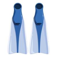 Blue diving fins isolated on white background, ready for underwater exploration vector