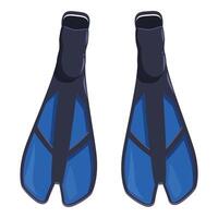 Blue diving flippers isolated on white background vector