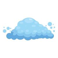 Fluffy soap suds creating a cloud like shape, a cartoon illustration of hygiene and cleanliness vector