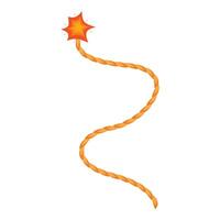 Burning fuse with spark creating a dangerous situation vector