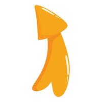 Golden arrow pointing up representing growth and success vector