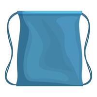 Blue drawstring backpack isolated on white background vector