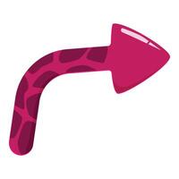 Pink arrow pointing right with giraffe skin texture vector