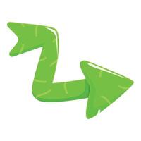 Green arrow pointing right and showing direction vector