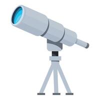 Telescope standing on tripod for observing stars and planets vector