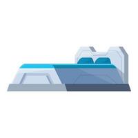 Futuristic bed isolated on white background representing comfort and innovation vector