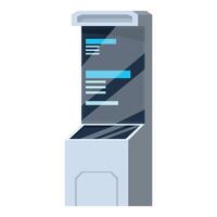 Modern payment terminal processing contactless transactions vector