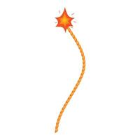 Burning fuse with spark creating danger and suspense vector