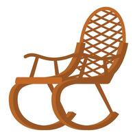 Comfortable rocking chair invites relaxation and rest vector