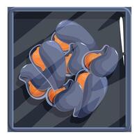 Fresh mussels packed in plastic container for retail vector