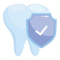 Protected tooth representing dental health and insurance coverage vector