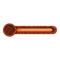 Wooden progress bar showing loading status with a circular handle vector