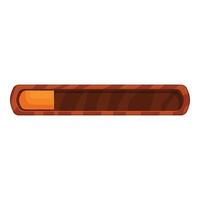 Loading bar progress bar with wooden texture increasing gradually vector