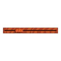 Wooden loading bar with a zebra pattern showing progress vector