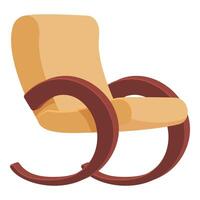 Comfortable rocking chair inviting relaxation and rest vector