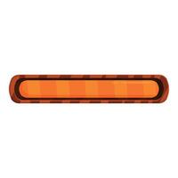 Orange loading bar progressing on white background vector