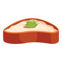 Delicious piece of hummus with herbs displaying culinary delights vector