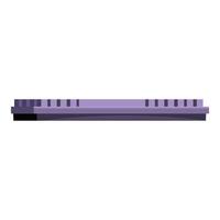 Purple pixel art keyboard showing typing area vector