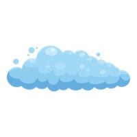 Cartoon soap suds creating a light blue cloud shape vector