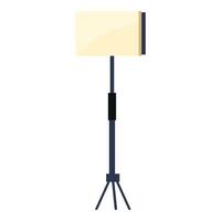 Studio lighting equipment standing on tripod with softbox diffuser vector