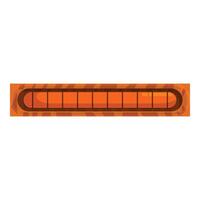 Orange loading bar progressing on wooden background vector