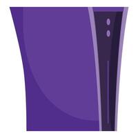 Modern purple game console standing upright on white background vector