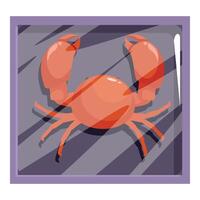 Fresh crab packaged and ready for retail displaying vibrant orange color vector