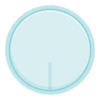 Light blue round button with vertical line showing progress vector