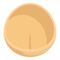 Half macadamia nut isolated on white background vector