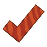 Orange check mark symbol representing approval and success vector