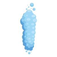Cartoon style rising bubbles creating a vertical shape on white background vector