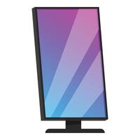 Interactive kiosk showing colorful display in shopping mall or museum vector