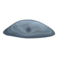 Climbing hold stone showing mounting hole for secure installation on climbing wall vector