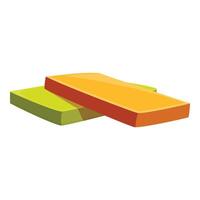 Two rectangular scented soap bars lying on top of each other vector