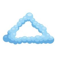 Blue glossy spheres forming a triangular cloud shape vector