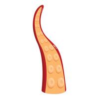 Octopus tentacle reaching upward, showing suction cups vector