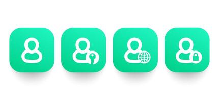 login icons, user, account, profile pictograms, illustration vector
