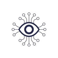 Computer vision icon, artificial intelligence concept vector