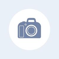 DSLR camera icon isolated over white vector