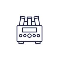 centrifuge machine icon, lab equipment line vector
